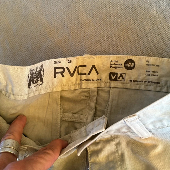 RVCA artist network program by PM TENORE army cargo shorts size 28 NWT - Picture 8 of 8